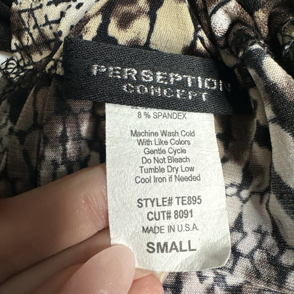 VTG Y2K PerSeption Concept Snakeskin Print Ruched Back Tank Top Size Small EUC - Picture 8 of 9